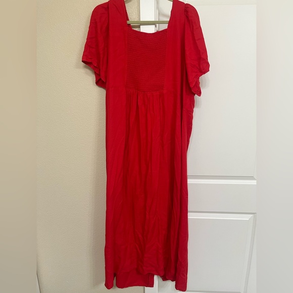 Old Navy Red Midi Dress XXL Tall New With Tags - Picture 5 of 5